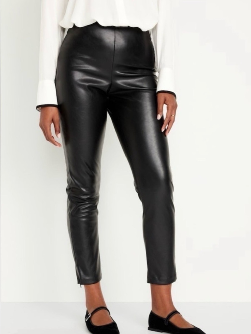 OLD NAVY Extra High Rise Skinny FAUX LEATHER pants size women’s 14